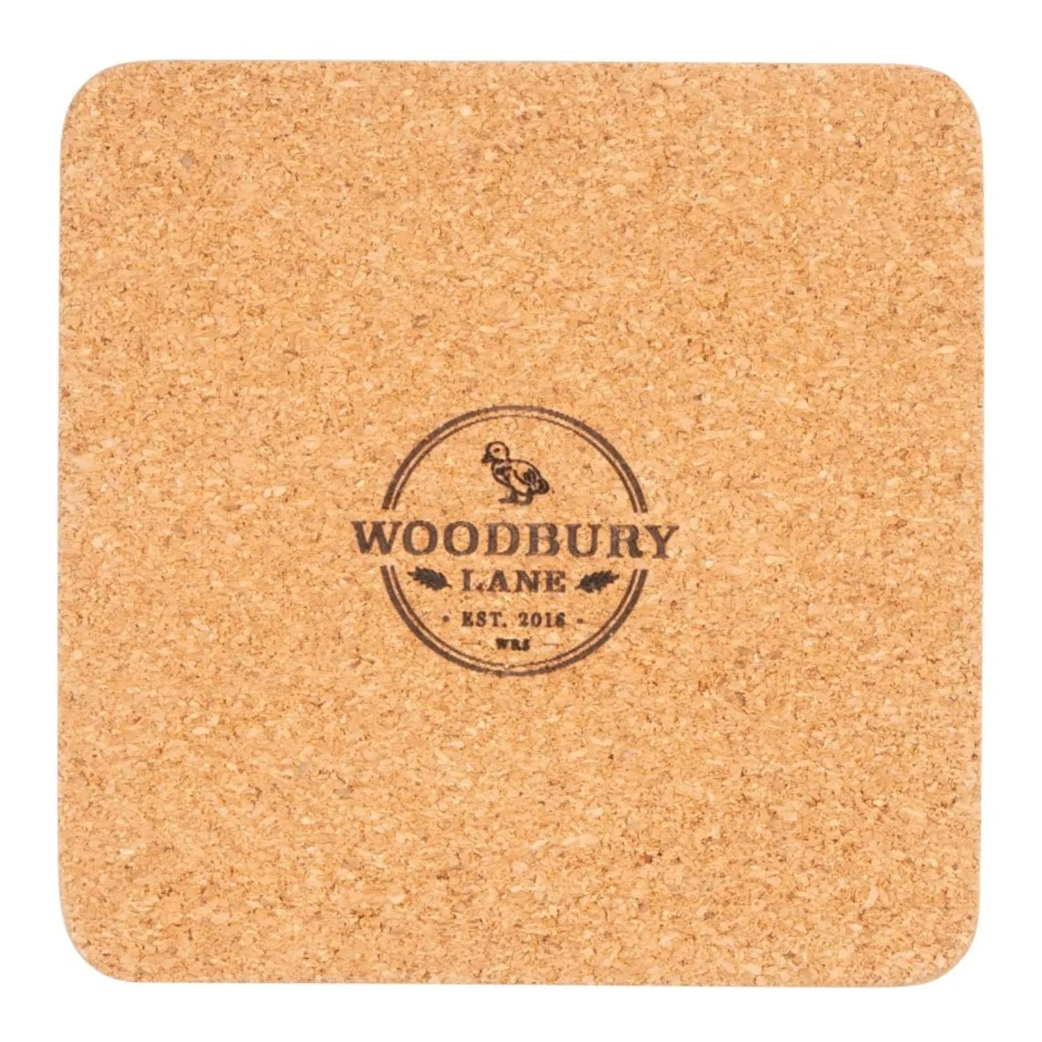 Woodbury Lane 4 Set of Gingham Green Cork Coasters