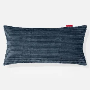 XL Rectangular Support Cushion Cover 40 x 70cm - Cord Navy Blue