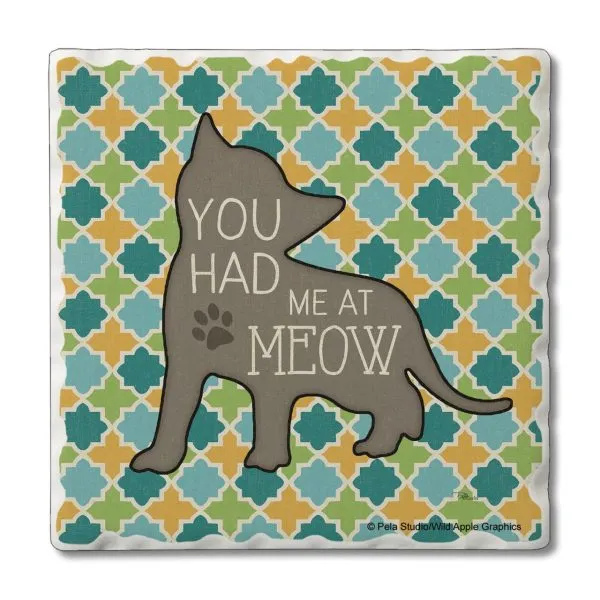 You Had Me at Meow  – Square Single Coaster